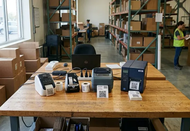 Printer label yang didukung: Brother, Dymo, Zebra, dan printer kantor biasa