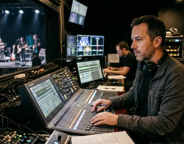 Responsável de som e música workflow