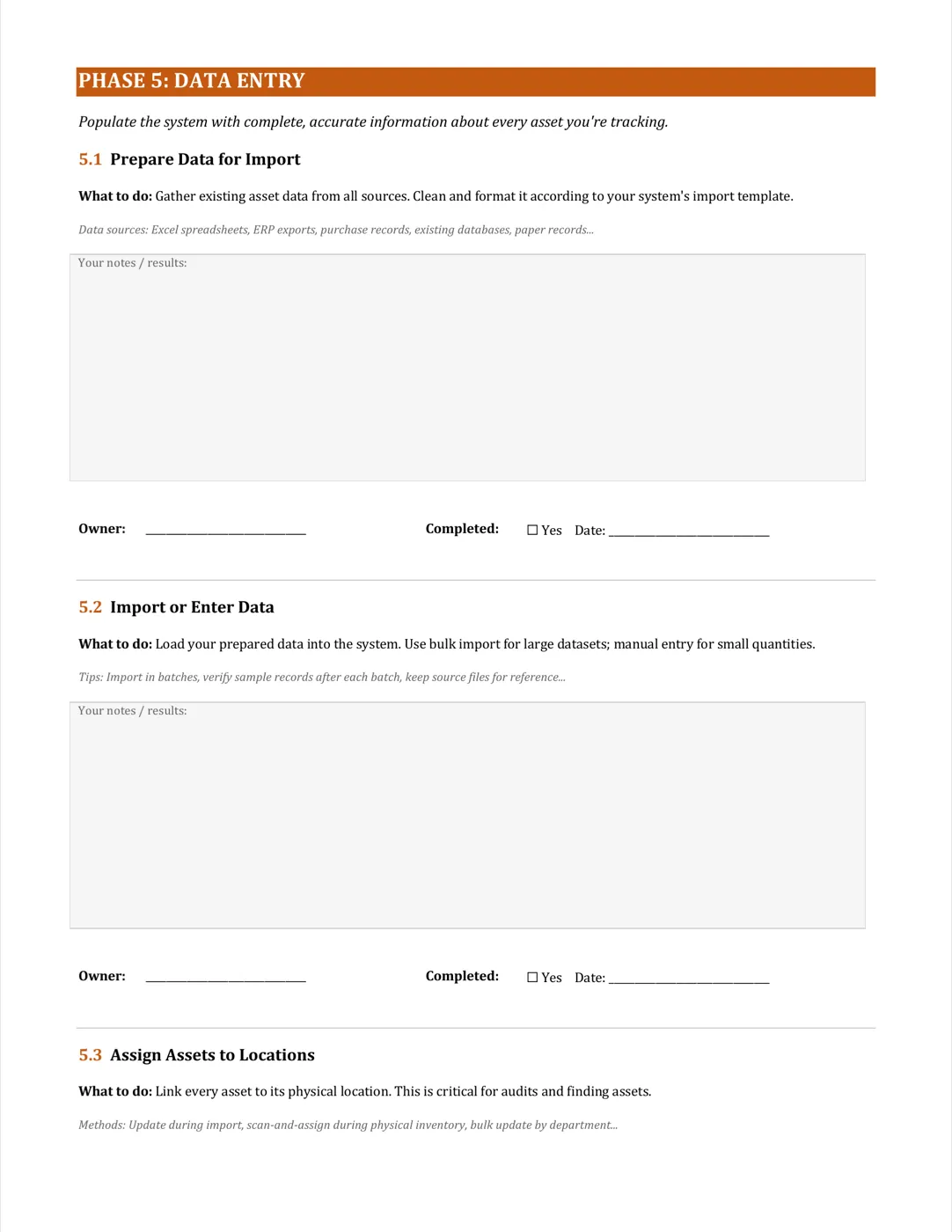 Page 10: Phase 4 — Tag types and numbering scheme